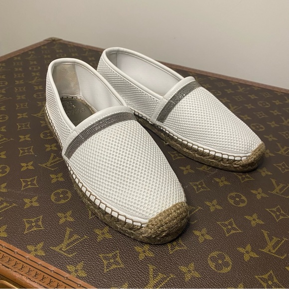 BRUNELLO CUCINELLI Leather Monili White Espadrilles SZ US 7, 9, 9.5 - Picture 7 of 8